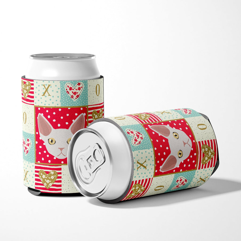 Devon Rex Cat Love Can or Bottle Hugger Cooler Sleeve for Standard 12 oz Cans, Insulated Foam Beer & Soda Can Hugger Reusable