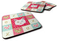 Khao Manee Cat Love Foam Coasters Set of 4 Cup Coasters for Indoor Outdoor, Tabletop Protection, Anti Slip, Mouse pad Material