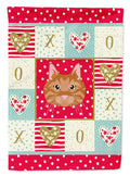 Kurilian Bobtail Cat Love House Flag 28x40 Porch Sleeve Pole Decorative Outside Yard Banner Artwork Wall Hanging, Polyester