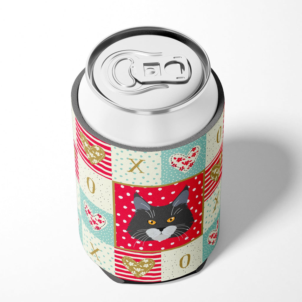 Maine Coon Cat Love Can or Bottle Hugger Cooler Sleeve for Standard 12 oz Cans, Insulated Foam Beer & Soda Can Hugger Reusable