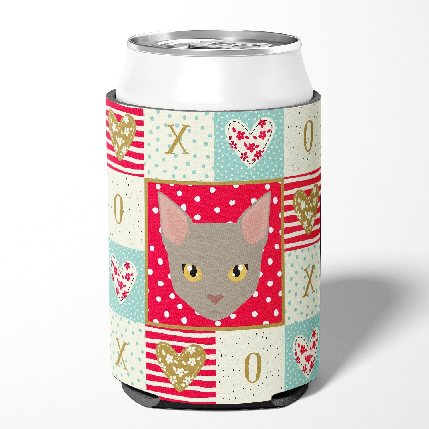 Malayan Cat Love Can or Bottle Hugger Cooler Sleeve for Standard 12 oz Cans, Insulated Foam Beer & Soda Can Hugger Reusable