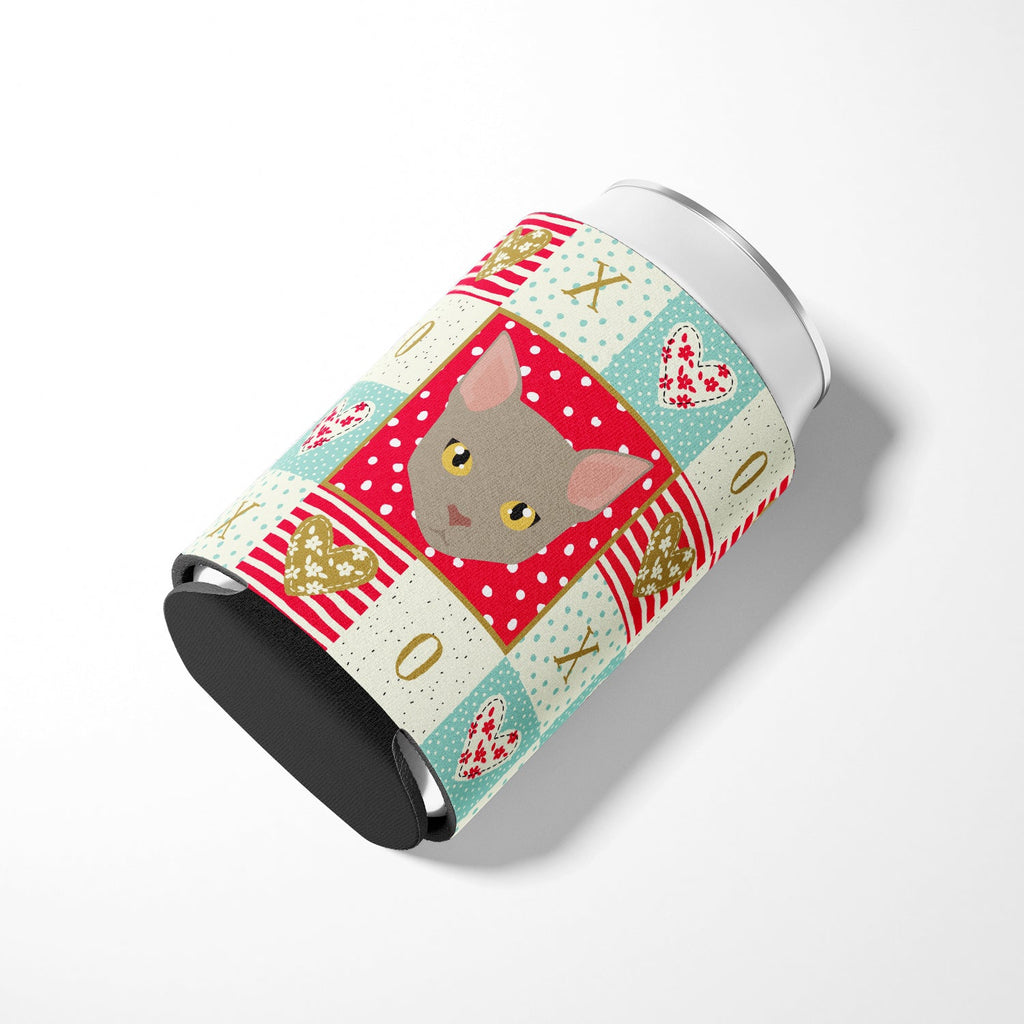 Malayan Cat Love Can or Bottle Hugger Cooler Sleeve for Standard 12 oz Cans, Insulated Foam Beer & Soda Can Hugger Reusable