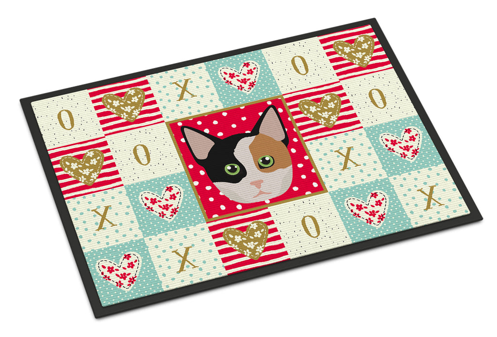 Munchkin Cat Love Doormat Indoor Outdoor 24H X 36W Front Door Mat Rugs for Entryway, Non Slip Washable Low Pile,