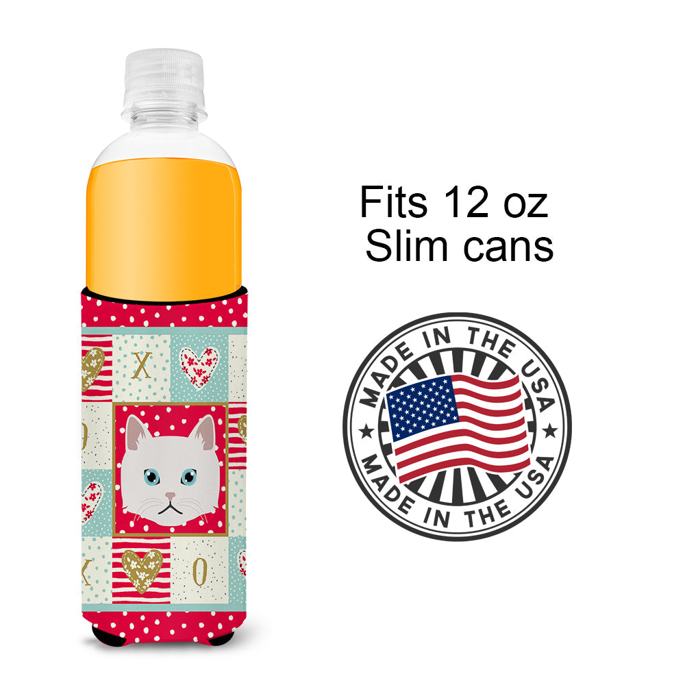 Napoleon Cat Love Slim Can Hugger , Insulated Foam Hugger for 12 oz Slim Cans, Beer Bottles & Water Bottles, Printed in USA