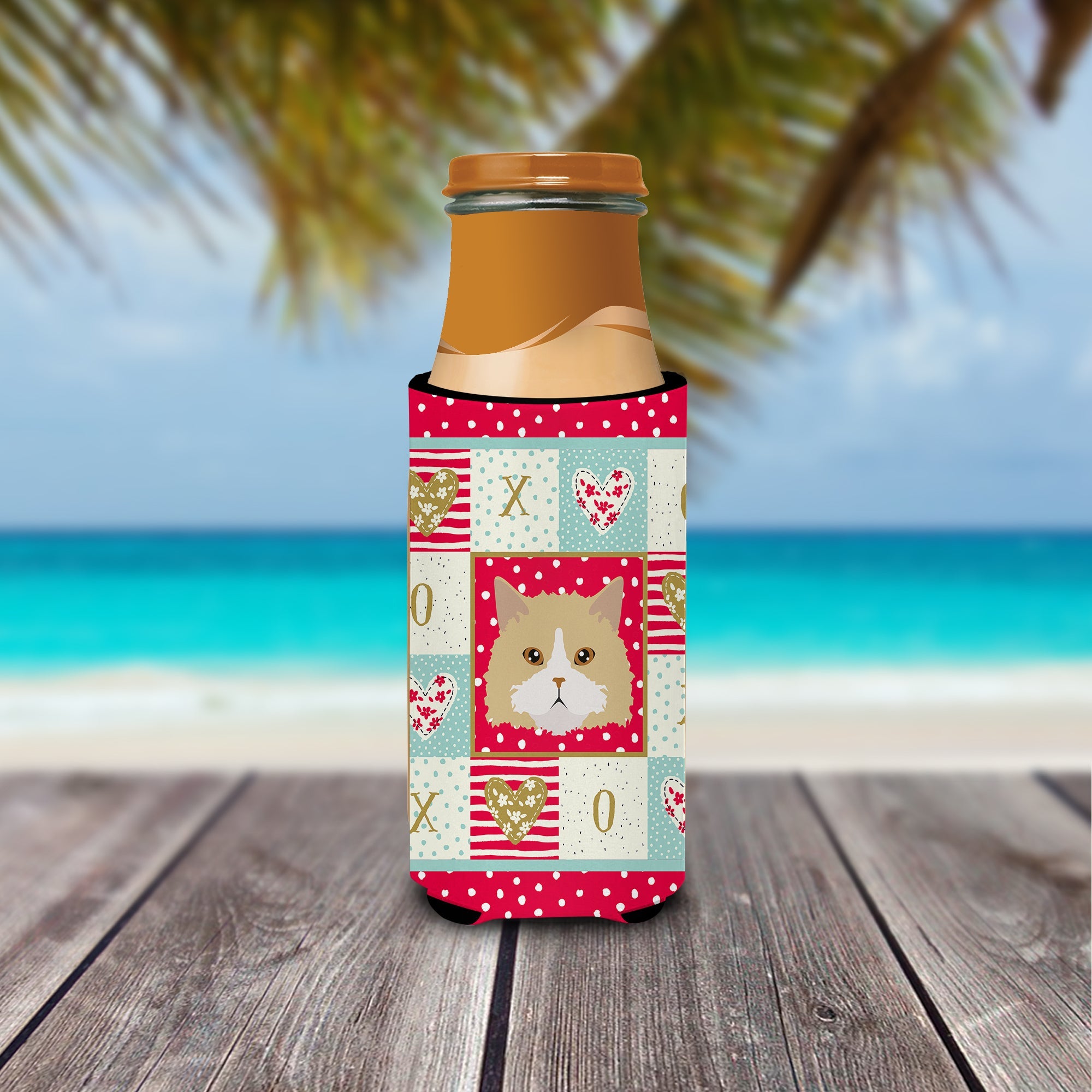 Oregon Rex Cat Love Slim Can Hugger , Insulated Foam Hugger for 12 oz Slim Cans, Beer Bottles & Water Bottles, Printed in USA