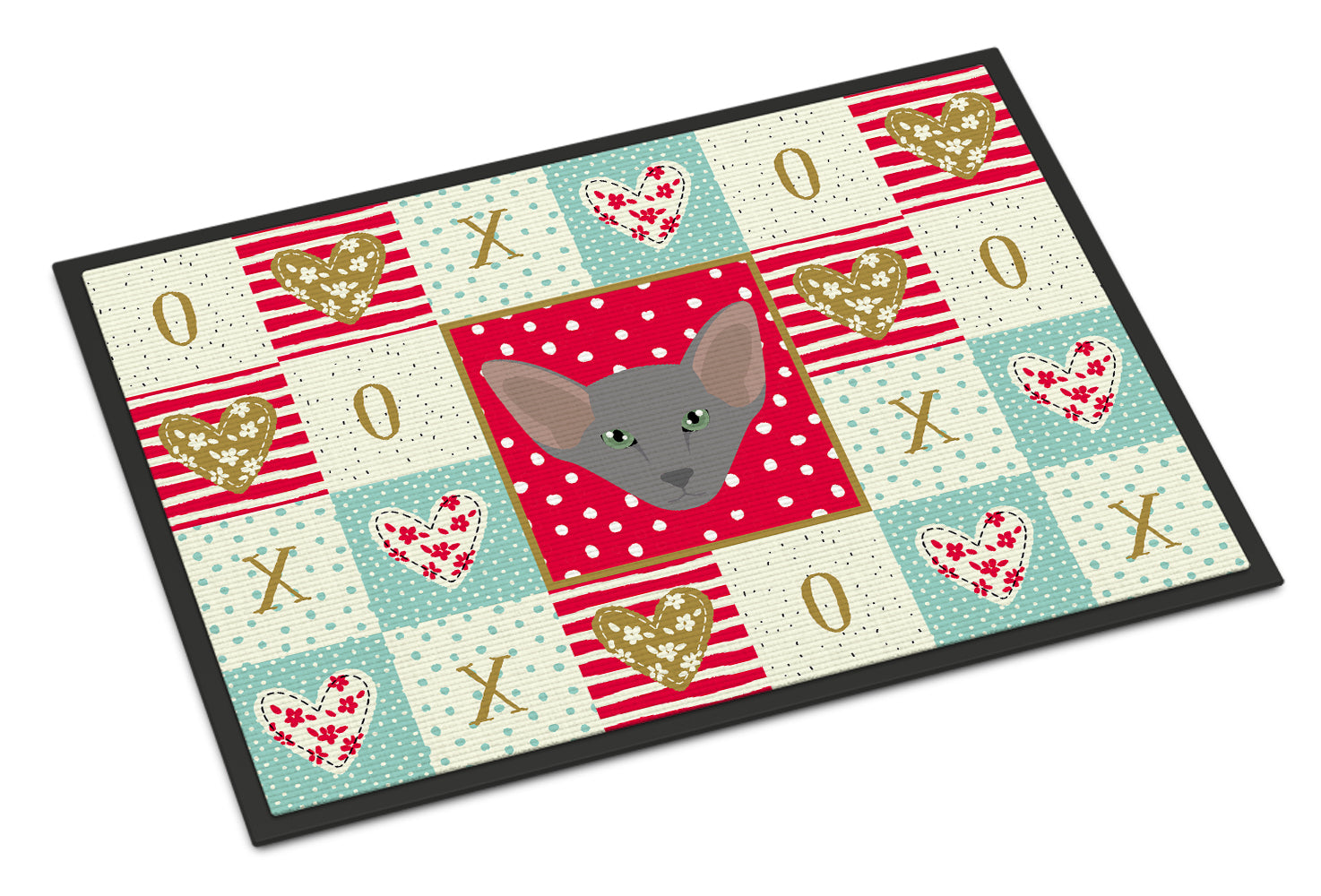 Oriental Shorthair Cat Love Doormat Indoor Outdoor 18H X 27W Front Door Mat Rugs for Entryway, Non Slip Washable
