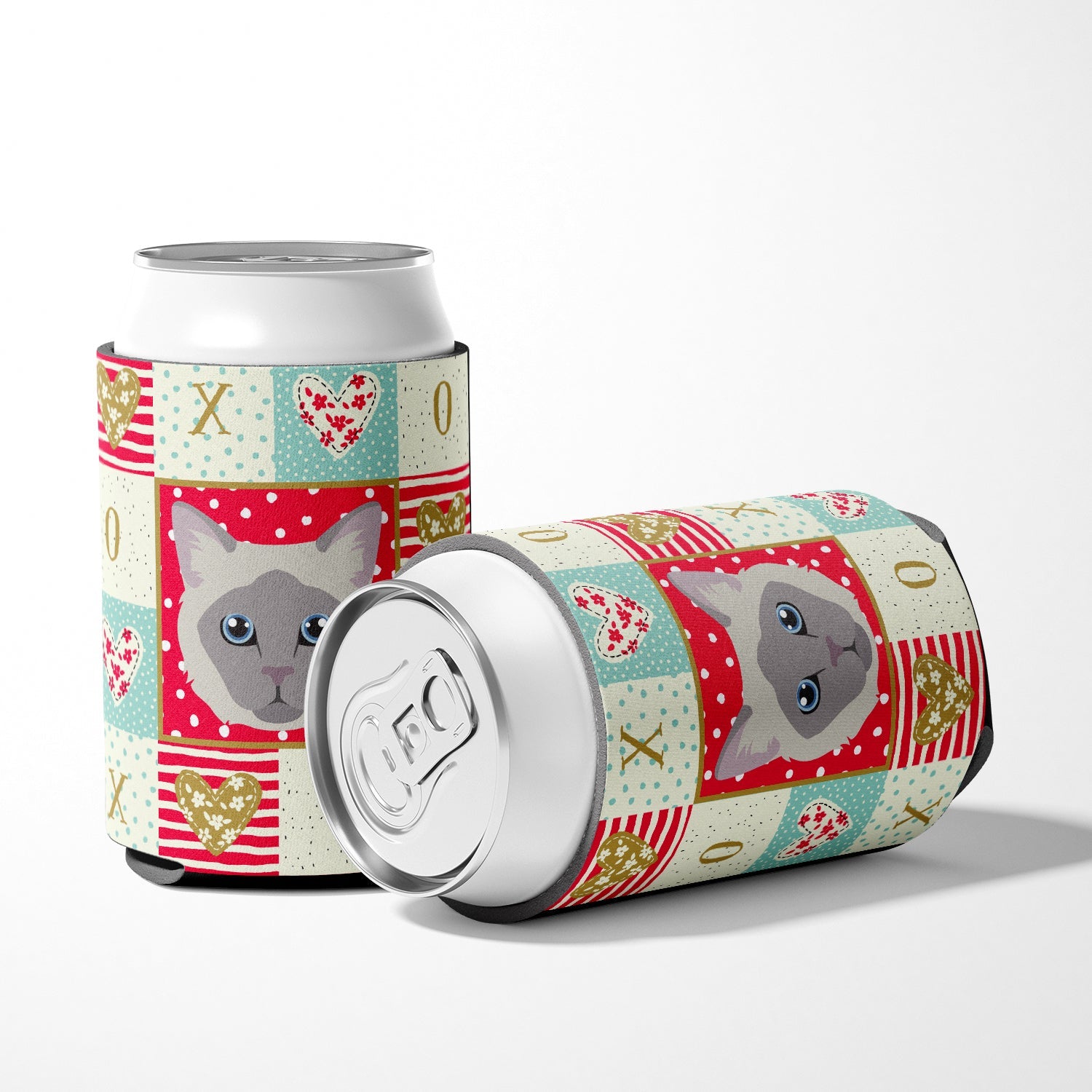 Owyhee Bob Cat Love Can or Bottle Hugger Cooler Sleeve for Standard 12 oz Cans, Insulated Foam Beer & Soda Can Hugger Reusable
