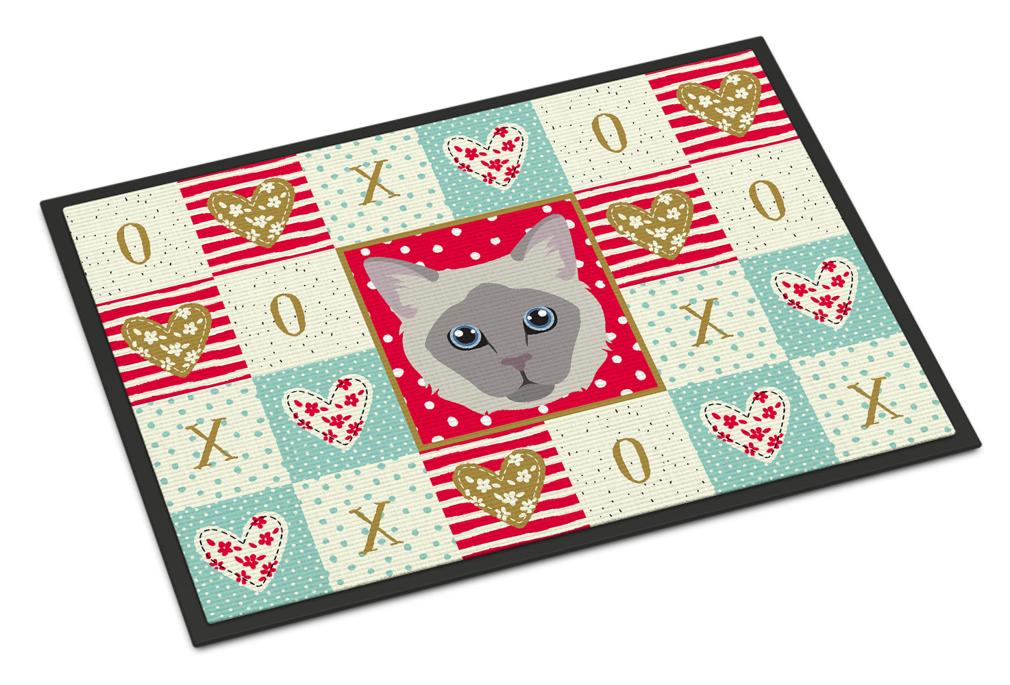 Owyhee Bob Cat Love Doormat Indoor Outdoor 24H X 36W Front Door Mat Rugs for Entryway, Non Slip Washable Low Pile,