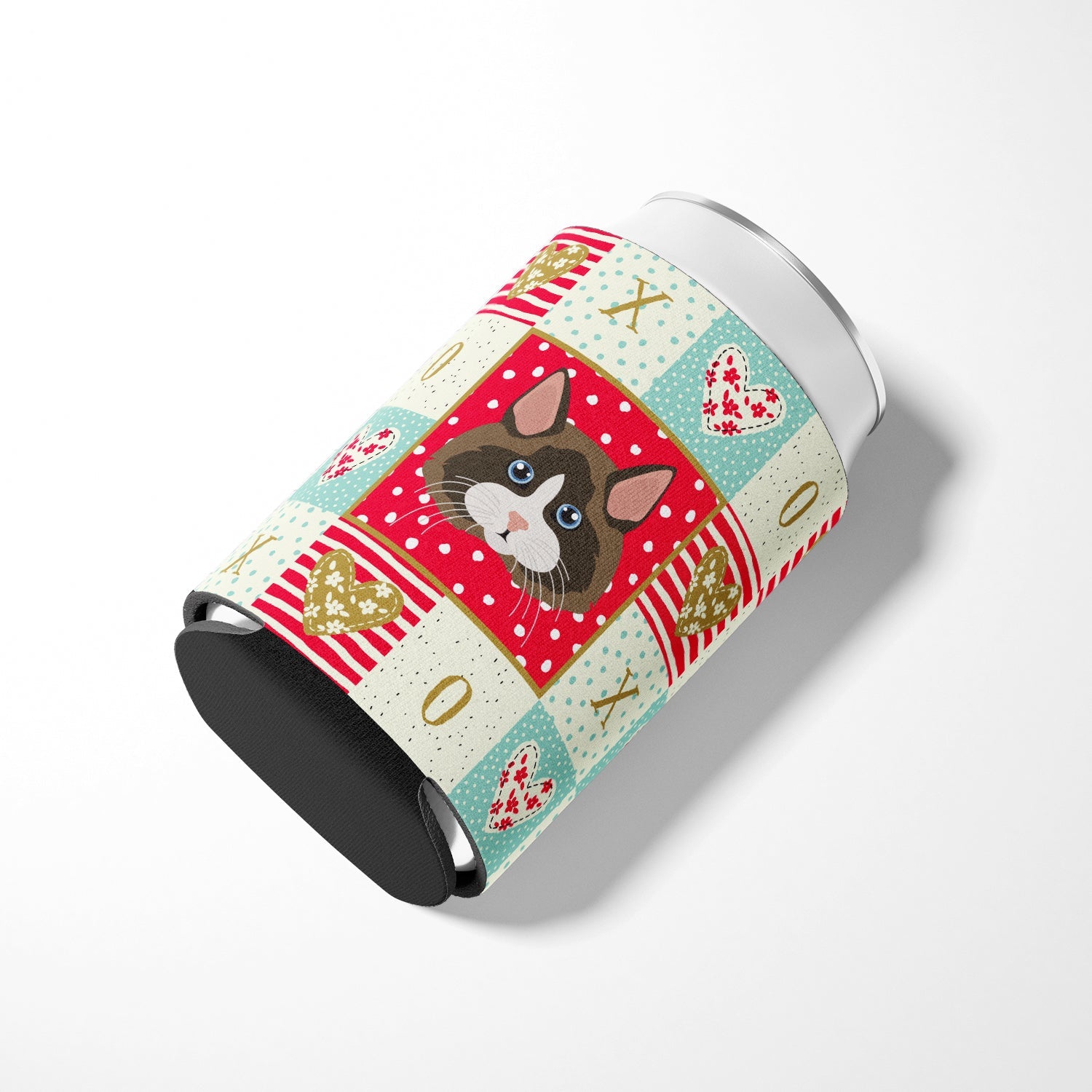 Ragdoll Cat Love Can or Bottle Hugger Cooler Sleeve for Standard 12 oz Cans, Insulated Foam Beer & Soda Can Hugger Reusable