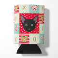 Russian White Black Cat Love Can or Bottle Hugger Cooler Sleeve for Standard 12 oz Cans, Insulated Foam Beer & Soda Can Hugger Reusable