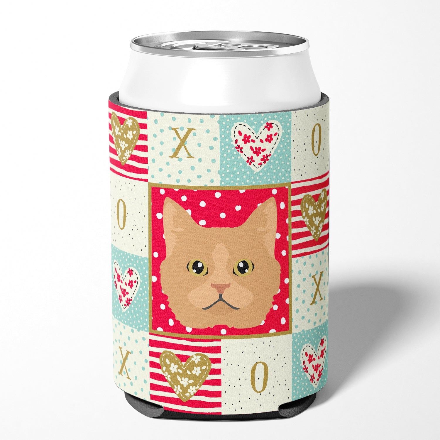 Selkirk Rex Cat Love Can or Bottle Hugger Cooler Sleeve for Standard 12 oz Cans, Insulated Foam Beer & Soda Can Hugger Reusable