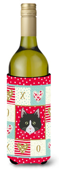 Siberian Forest Cat Love Wine Bottle Hugger Gift Sleeve for Standard 750 ml Bottles, Insulated Reusable Also Fits Mini Shot & Pint Bottles