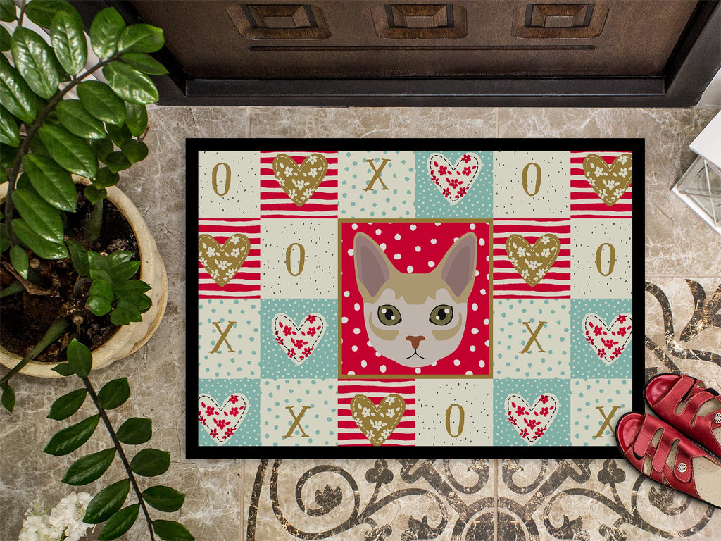 Singapura Cat Love Doormat Indoor Outdoor 18H X 27W Front Door Mat Rugs for Entryway, Non Slip Washable