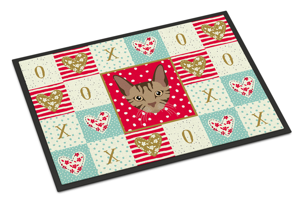 Sokoke Cat Love Doormat Indoor Outdoor 18H X 27W Front Door Mat Rugs for Entryway, Non Slip Washable