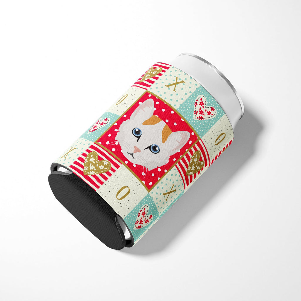 Turkish Van Cat Love Can or Bottle Hugger Cooler Sleeve for Standard 12 oz Cans, Insulated Foam Beer & Soda Can Hugger Reusable