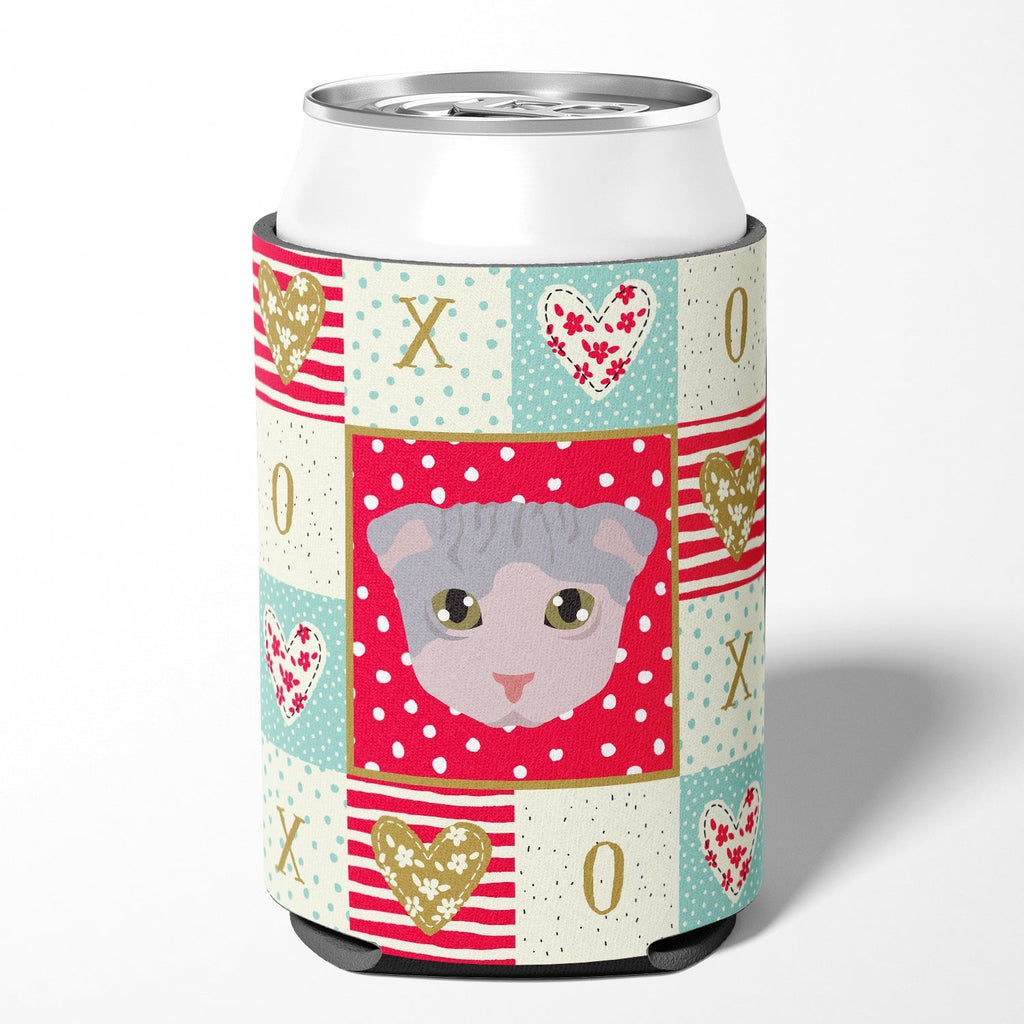 Ukrainian Levkoy Cat Love Can or Bottle Hugger Cooler Sleeve for Standard 12 oz Cans, Insulated Foam Beer & Soda Can Hugger Reusable