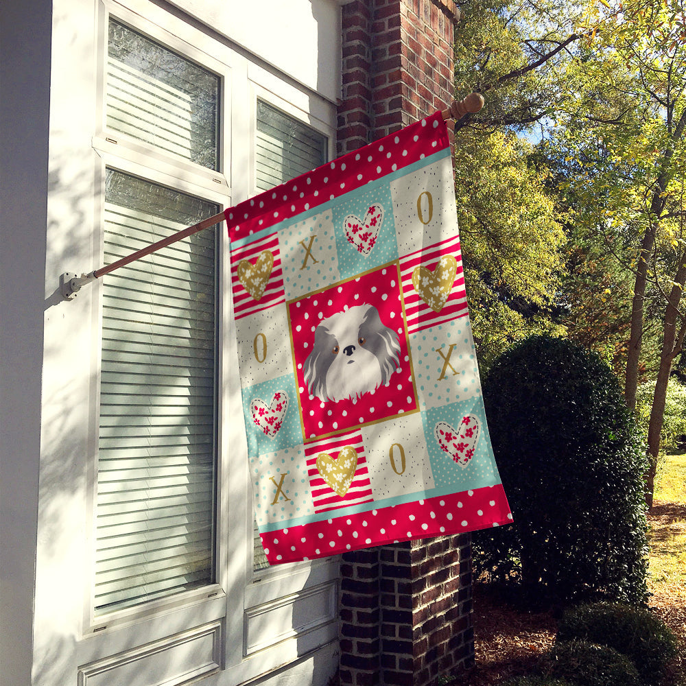 Odis Dog Love House Flag 28x40 Porch Sleeve Pole Decorative Outside Yard Banner Artwork Wall Hanging, Polyester