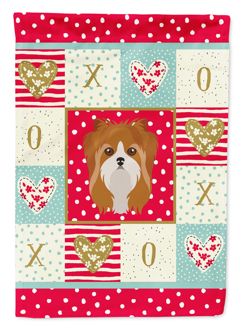 Yorkshire Terrier Love House Flag 28x40 Porch Sleeve Pole Decorative Outside Yard Banner Artwork Wall Hanging, Polyester
