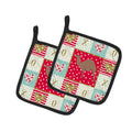 F1 Hybrid Camel Love Pot Holder Set of 2 Heat Resistant Quilted Hot Pads 7.5 x 7.5 Inch, Insulated Kitchen Trivets for Cooking & Baking