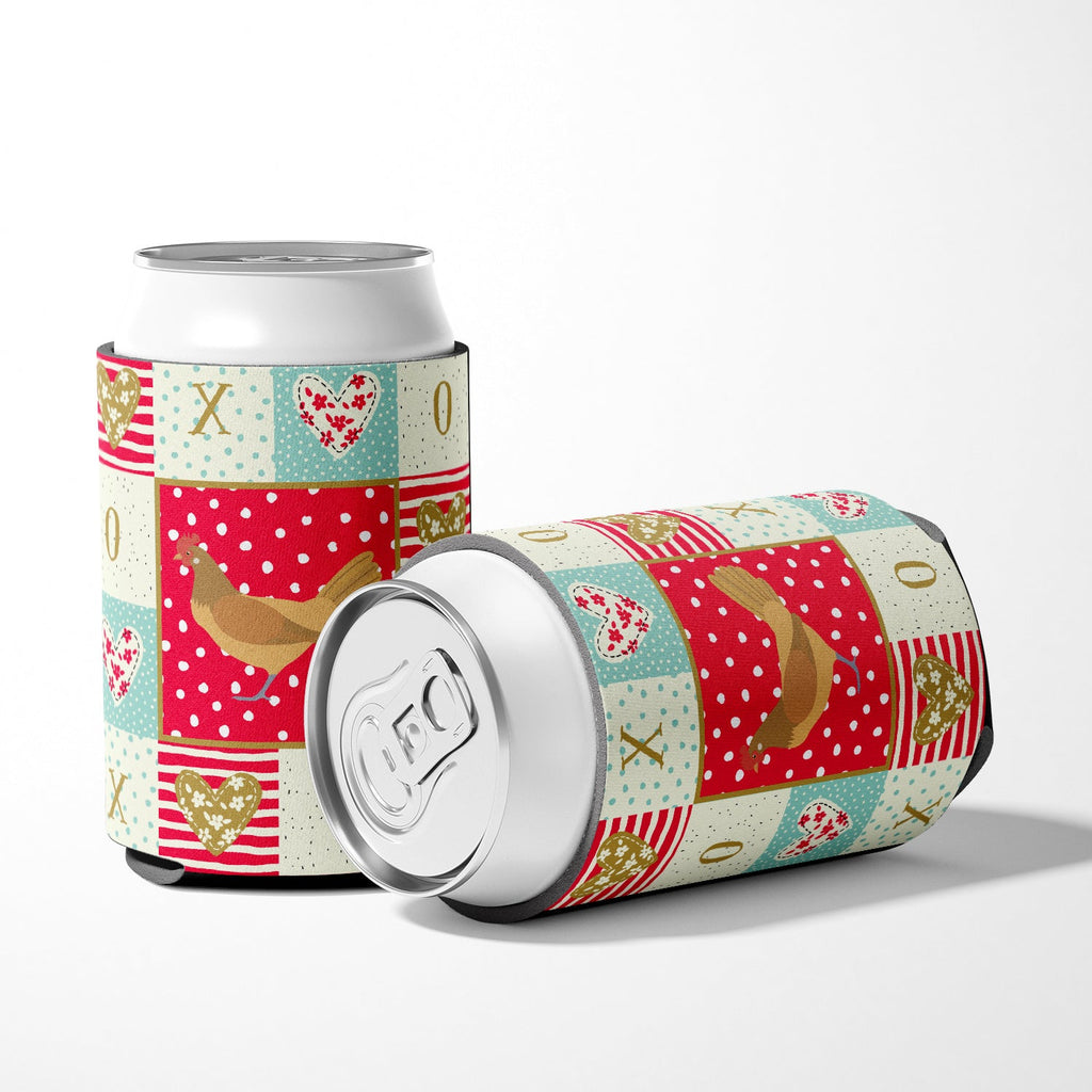 Frisian Friesian Chicken Love Can or Bottle Hugger Cooler Sleeve for Standard 12 oz Cans, Insulated Foam Beer & Soda Can Hugger Reusable