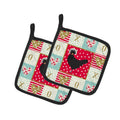 Polish Poland Chicken Love Pot Holder Set of 2 Heat Resistant Quilted Hot Pads 7.5 x 7.5 Inch, Insulated Kitchen Trivets for Cooking & Baking