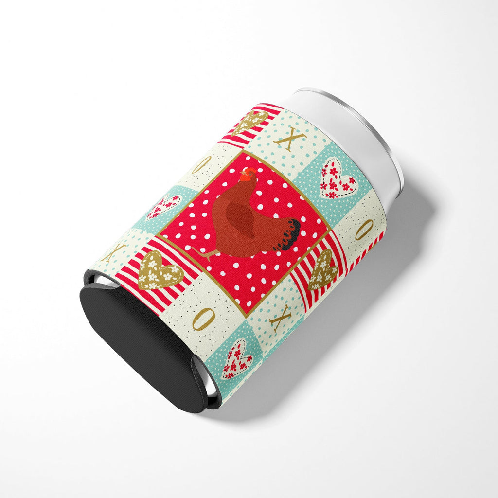 New Hampshire Red Chicken Love Can or Bottle Hugger Cooler Sleeve for Standard 12 oz Cans, Insulated Foam Beer & Soda Can Hugger Reusable
