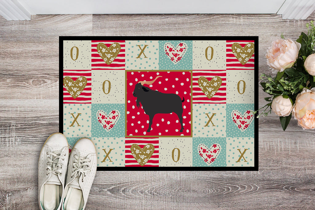 Verata Goat Love Doormat Indoor Outdoor 18H X 27W Front Door Mat Rugs for Entryway, Non Slip Washable