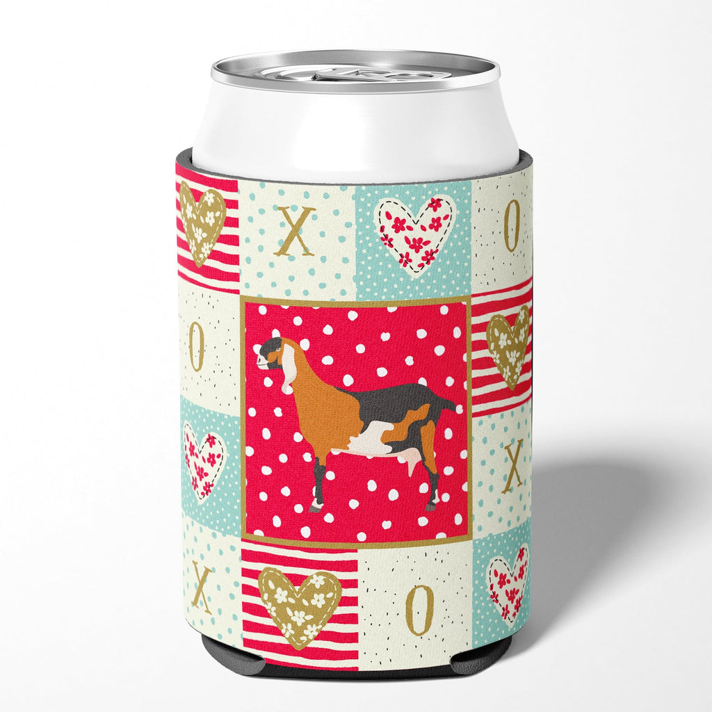 Anglo-nubian Nubian Goat Love Can or Bottle Hugger Cooler Sleeve for Standard 12 oz Cans, Insulated Foam Beer & Soda Can Hugger Reusable