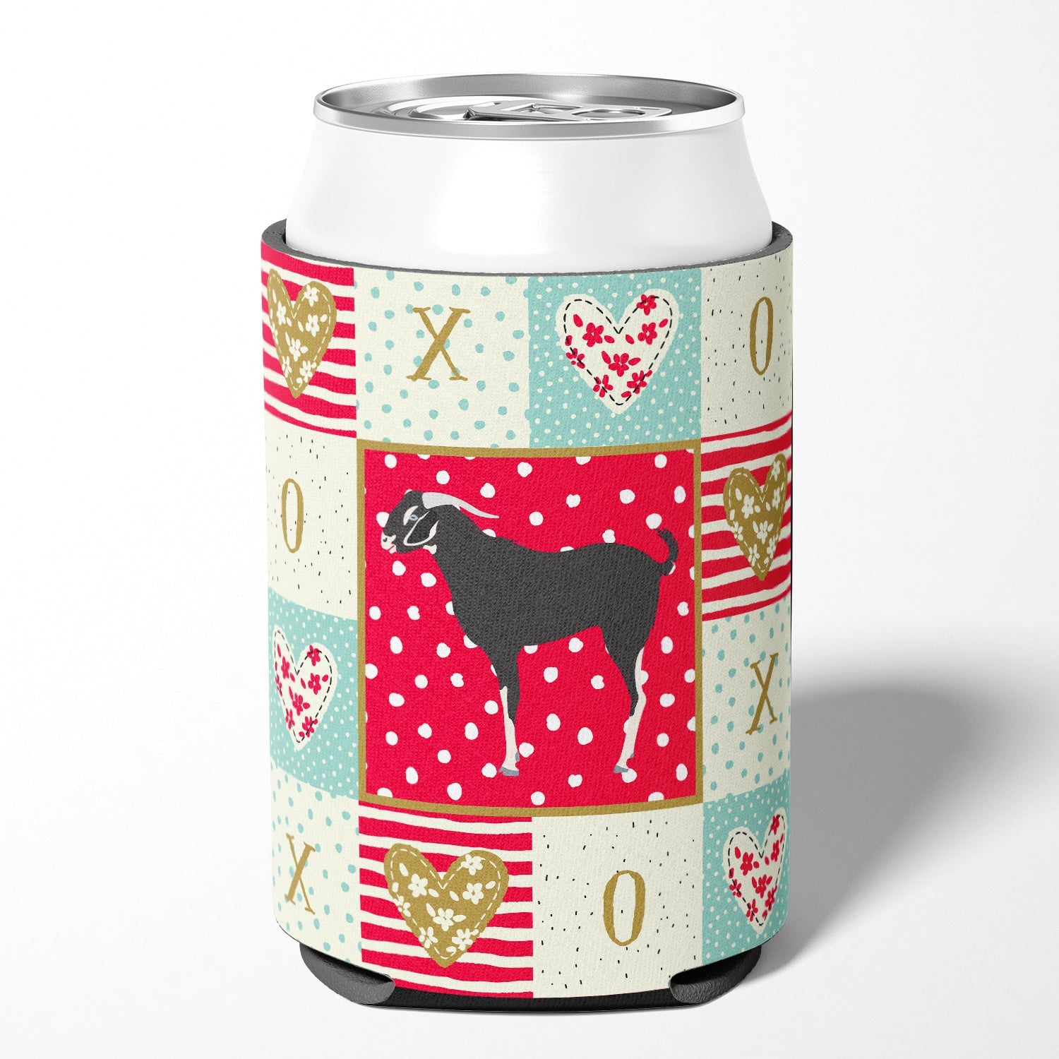 Black Bengal Goat Love Can or Bottle Hugger Cooler Sleeve for Standard 12 oz Cans, Insulated Foam Beer & Soda Can Hugger Reusable