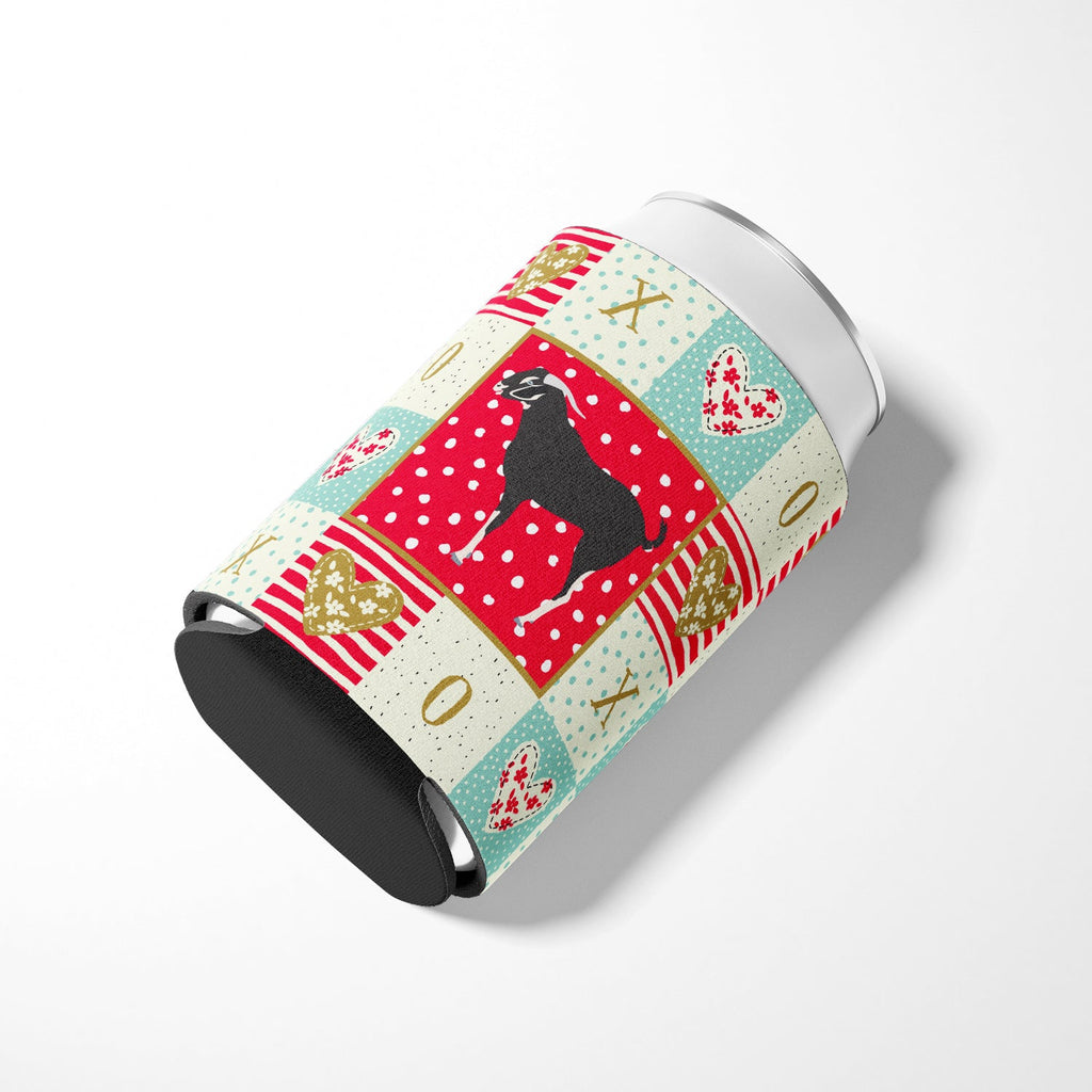 Black Bengal Goat Love Can or Bottle Hugger Cooler Sleeve for Standard 12 oz Cans, Insulated Foam Beer & Soda Can Hugger Reusable