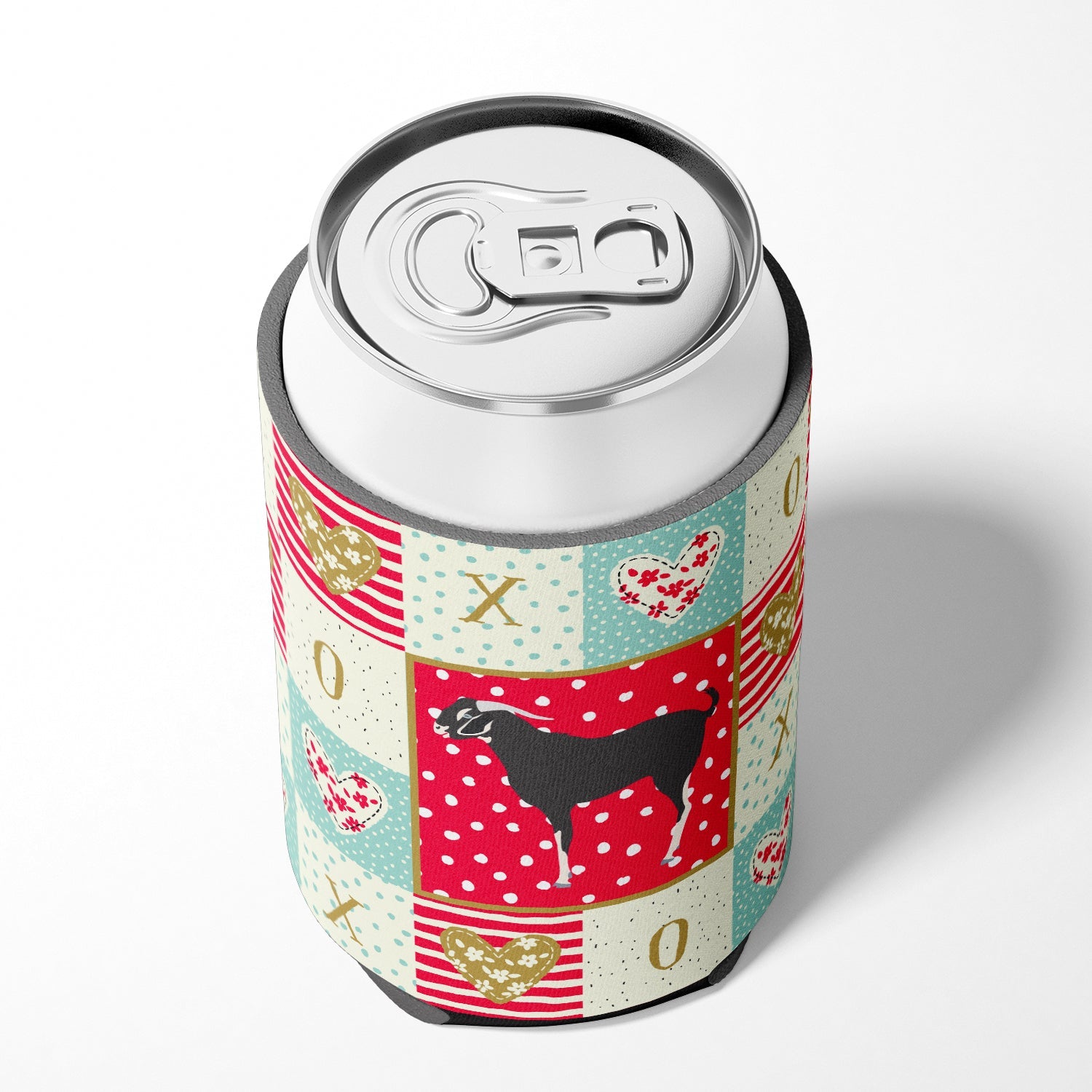 Black Bengal Goat Love Can or Bottle Hugger Cooler Sleeve for Standard 12 oz Cans, Insulated Foam Beer & Soda Can Hugger Reusable