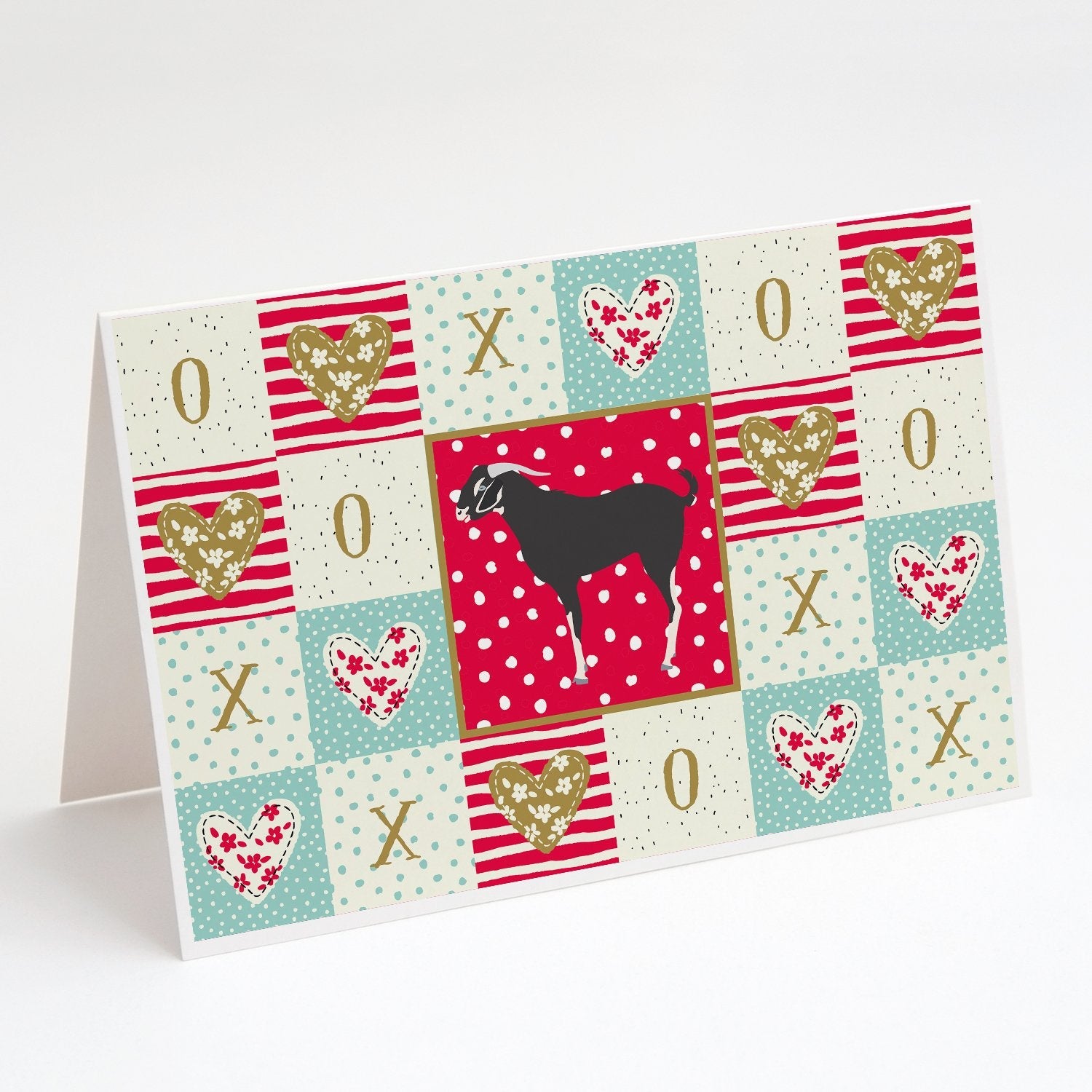 Black Bengal Goat Love Greeting Cards Pack of 8 Blank Cards with Envelopes Whimsical A7 Size 5x7
