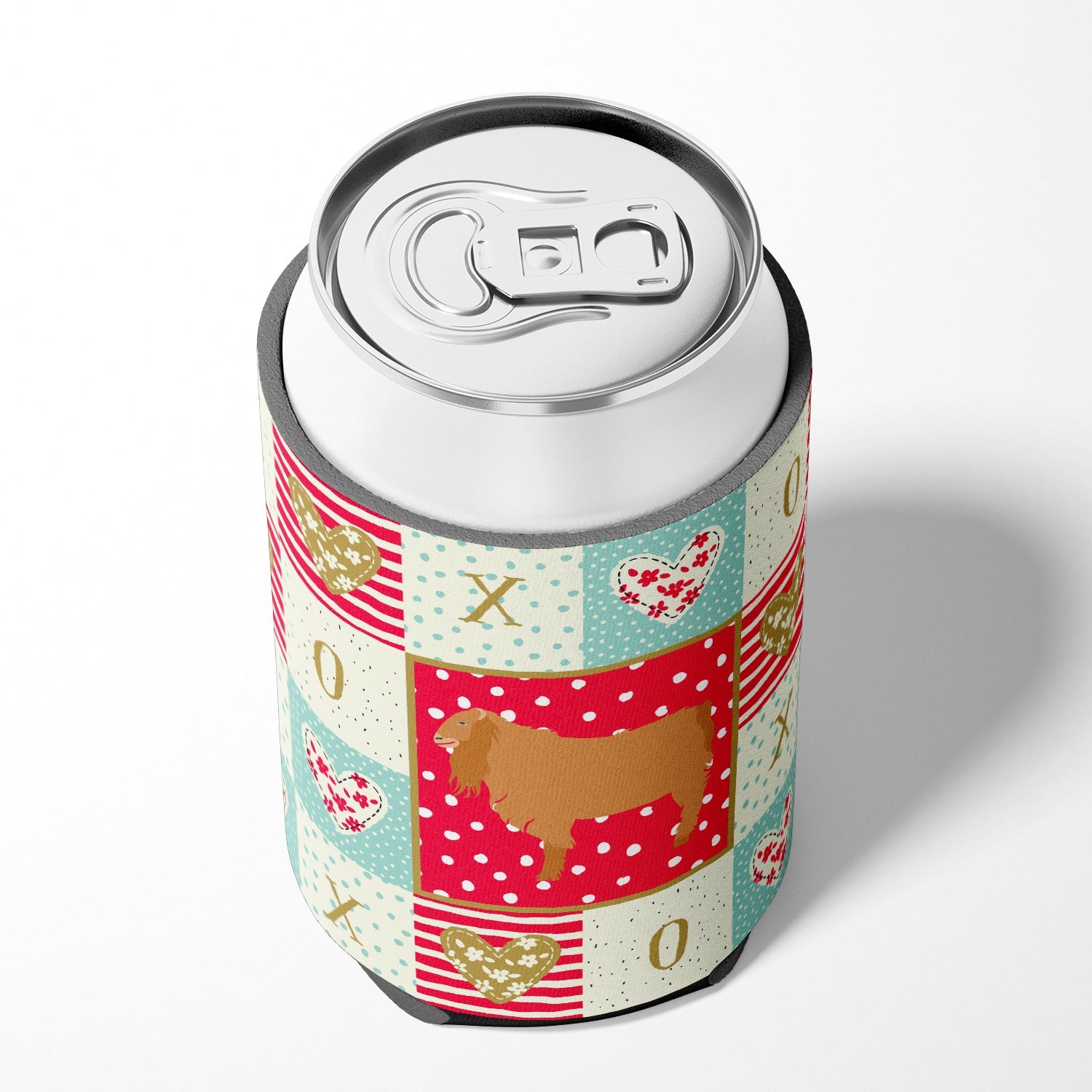 American Lamancha Goat Love Can or Bottle Hugger Cooler Sleeve for Standard 12 oz Cans, Insulated Foam Beer & Soda Can Hugger Reusable