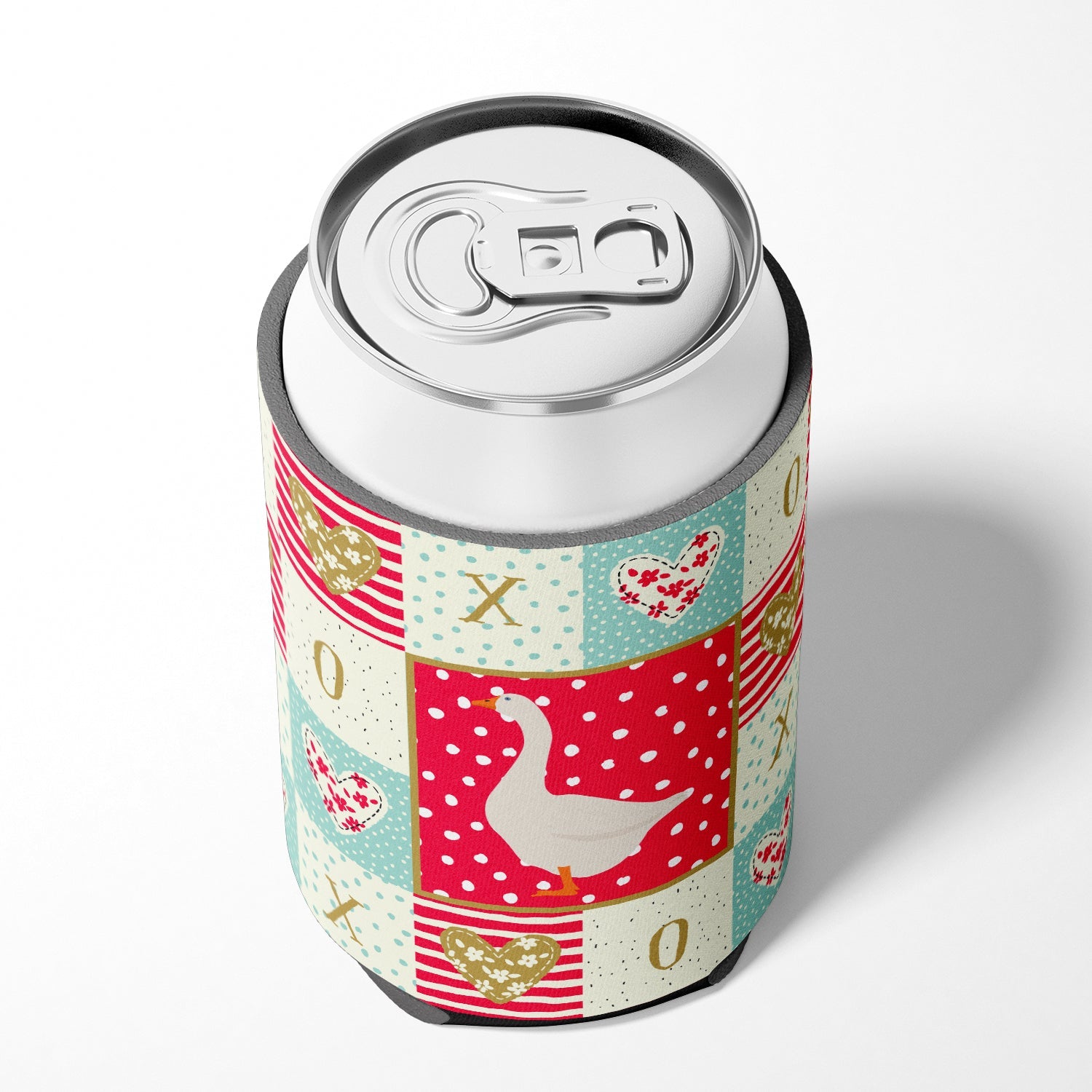 Embden Goose Love Can or Bottle Hugger Cooler Sleeve for Standard 12 oz Cans, Insulated Foam Beer & Soda Can Hugger Reusable