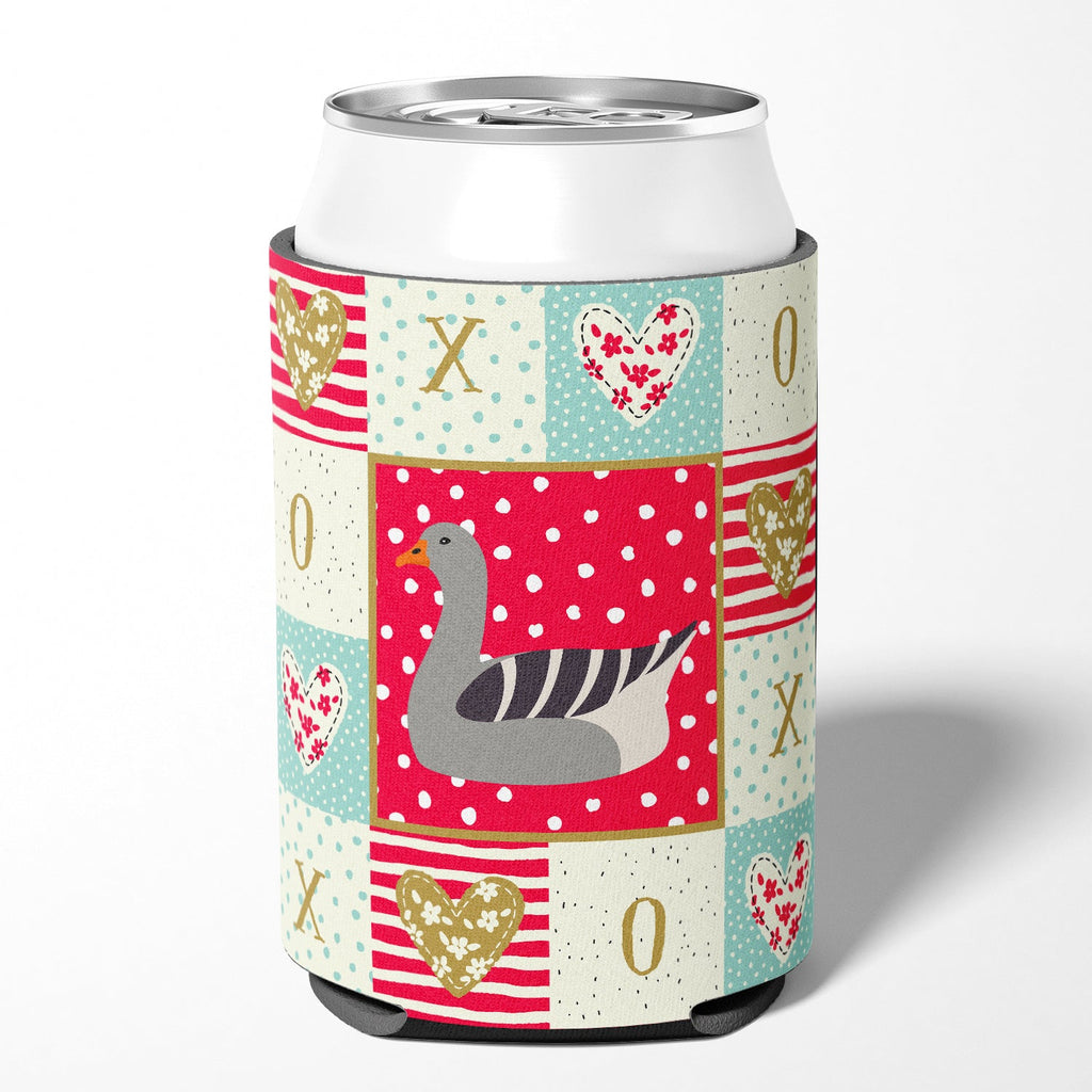 Pilgrim Goose Love Can or Bottle Hugger Cooler Sleeve for Standard 12 oz Cans, Insulated Foam Beer & Soda Can Hugger Reusable