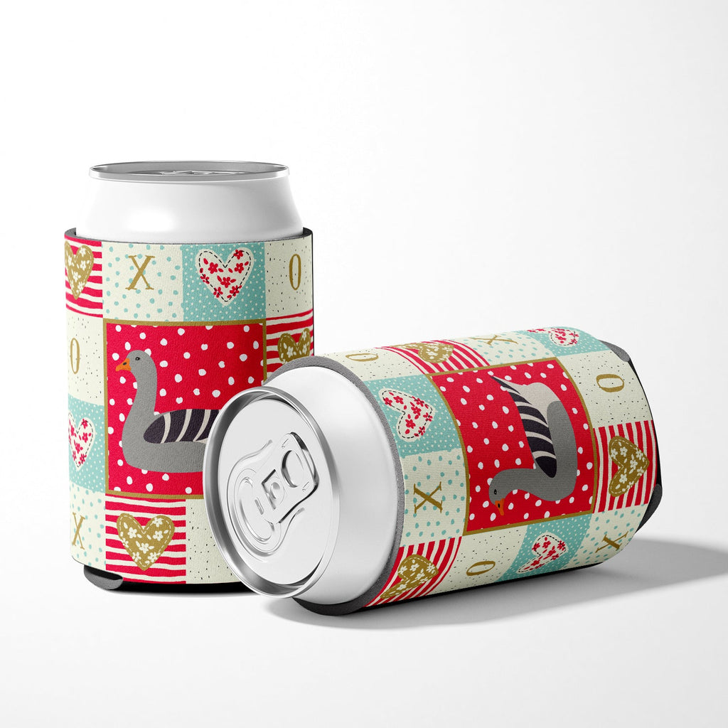 Pilgrim Goose Love Can or Bottle Hugger Cooler Sleeve for Standard 12 oz Cans, Insulated Foam Beer & Soda Can Hugger Reusable