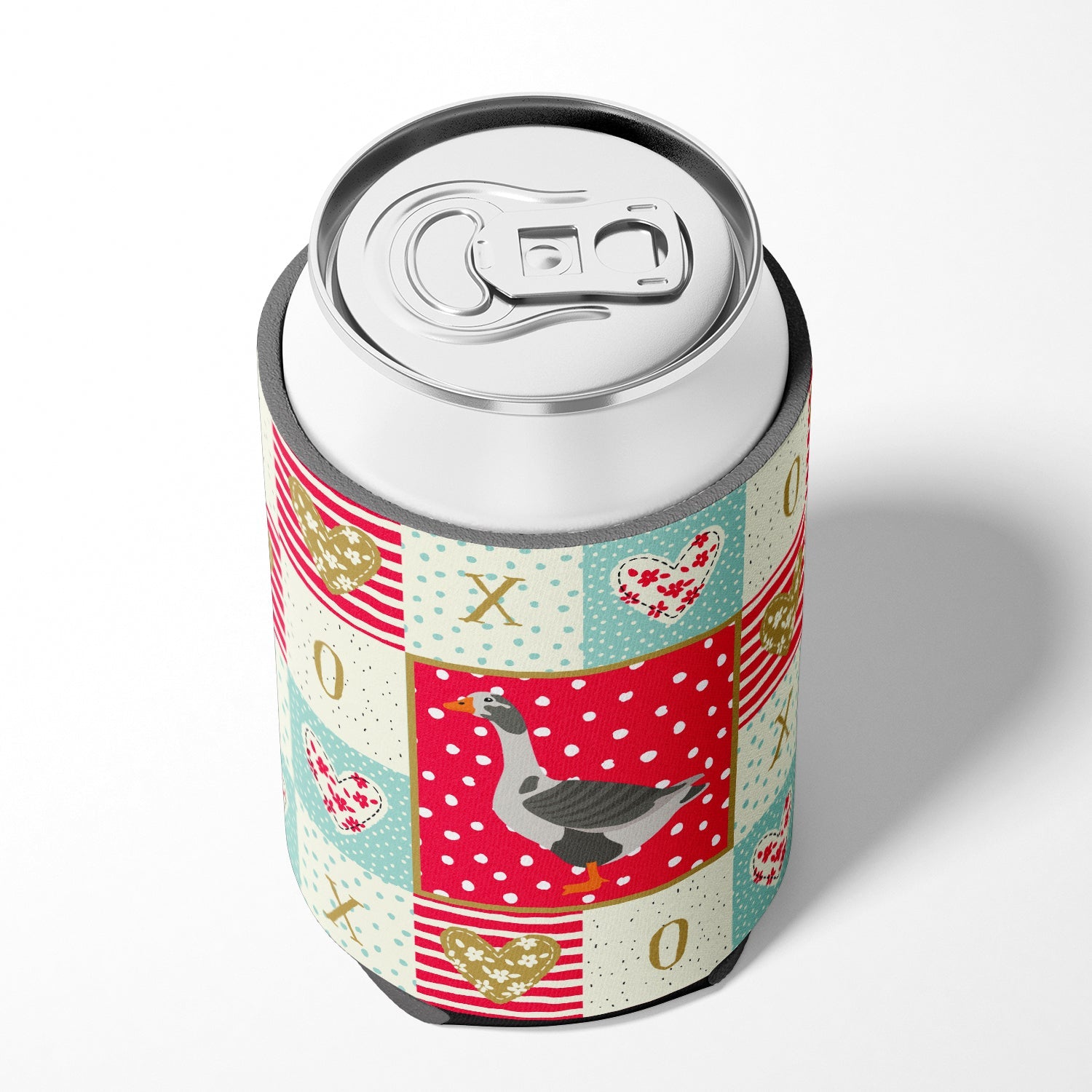 West of England Goose Love Can or Bottle Hugger Cooler Sleeve for Standard 12 oz Cans, Insulated Foam Beer & Soda Can Hugger Reusable
