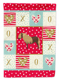 Shetland Pony Horse Love House Flag 28x40 Porch Sleeve Pole Decorative Outside Yard Banner Artwork Wall Hanging, Polyester