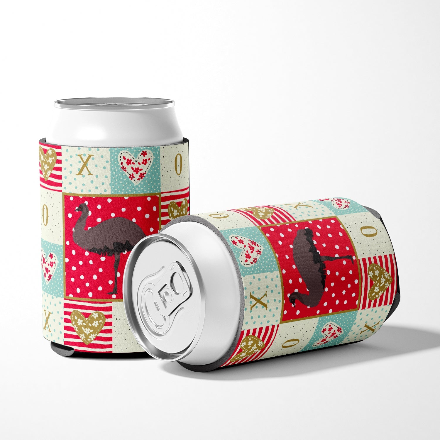 Emu Love Can or Bottle Hugger Cooler Sleeve for Standard 12 oz Cans, Insulated Foam Beer & Soda Can Hugger Reusable