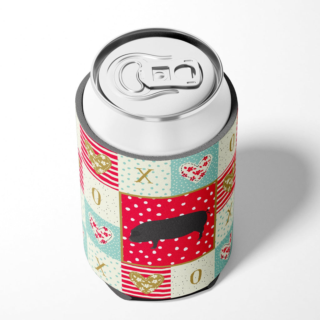 Devon Large Black Pig Love Can or Bottle Hugger Cooler Sleeve for Standard 12 oz Cans, Insulated Foam Beer & Soda Can Hugger Reusable