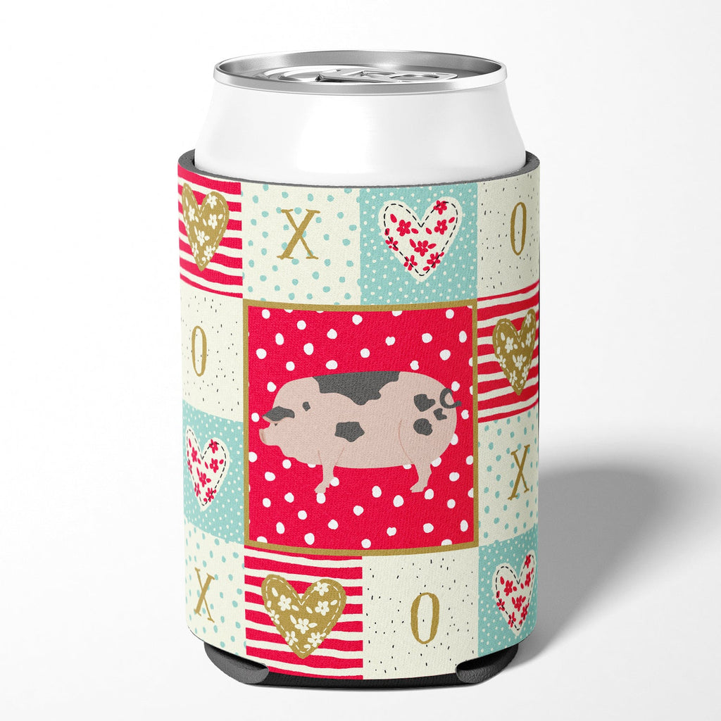 Gloucester Old Spot Pig Love Can or Bottle Hugger Cooler Sleeve for Standard 12 oz Cans, Insulated Foam Beer & Soda Can Hugger Reusable