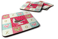 Large Pigeon Love Foam Coasters Set of 4 Cup Coasters for Indoor Outdoor, Tabletop Protection, Anti Slip, Mouse pad Material