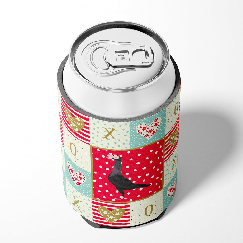 English Carrier Pigeon Love Can or Bottle Hugger Cooler Sleeve for Standard 12 oz Cans, Insulated Foam Beer & Soda Can Hugger Reusable