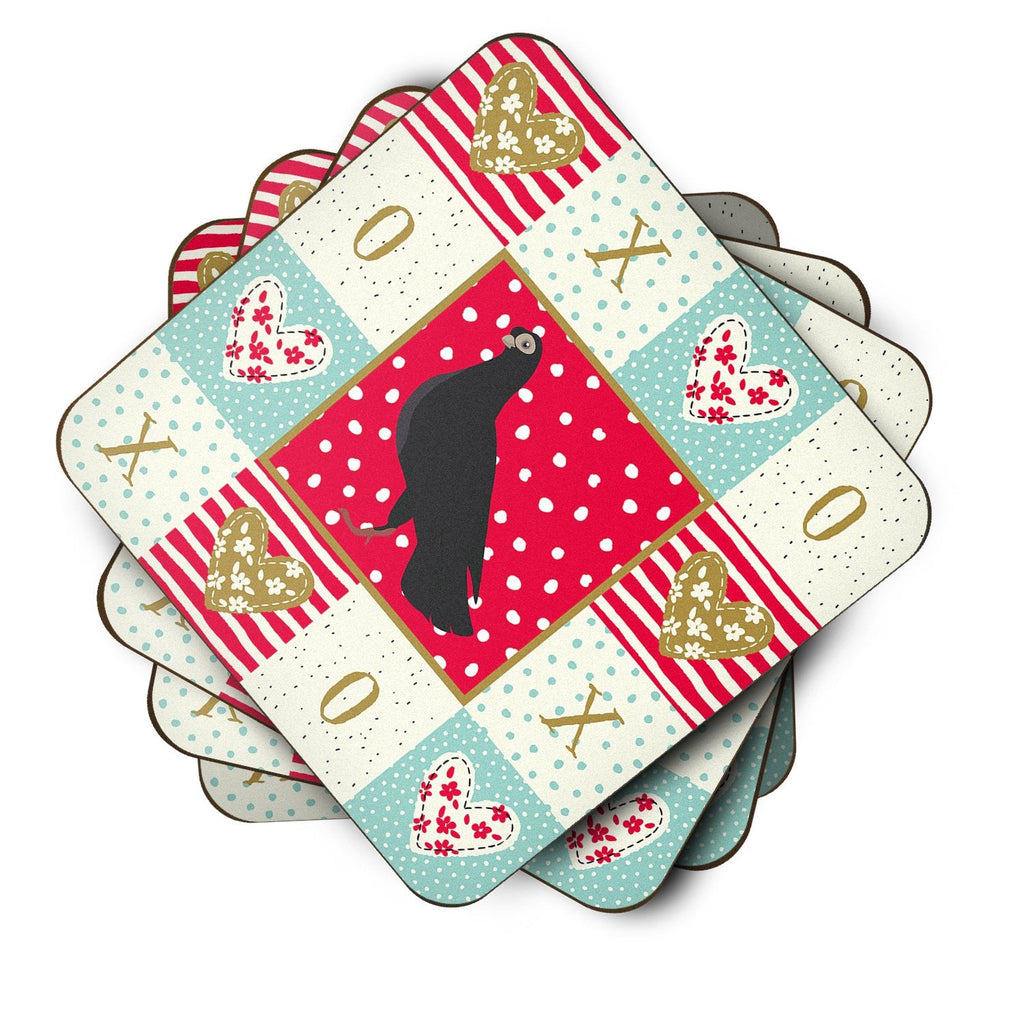 Budapest Highflyer Pigeon Love Foam Coasters Set of 4 Cup Coasters for Indoor Outdoor, Tabletop Protection, Anti Slip, Mouse pad Material
