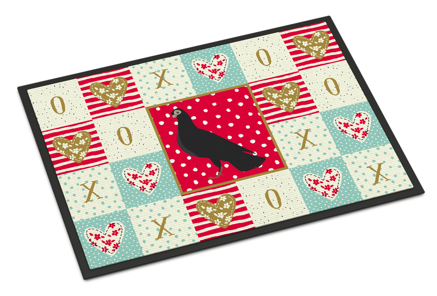 Budapest Highflyer Pigeon Love Doormat Indoor Outdoor 18H X 27W Front Door Mat Rugs for Entryway, Non Slip Washable