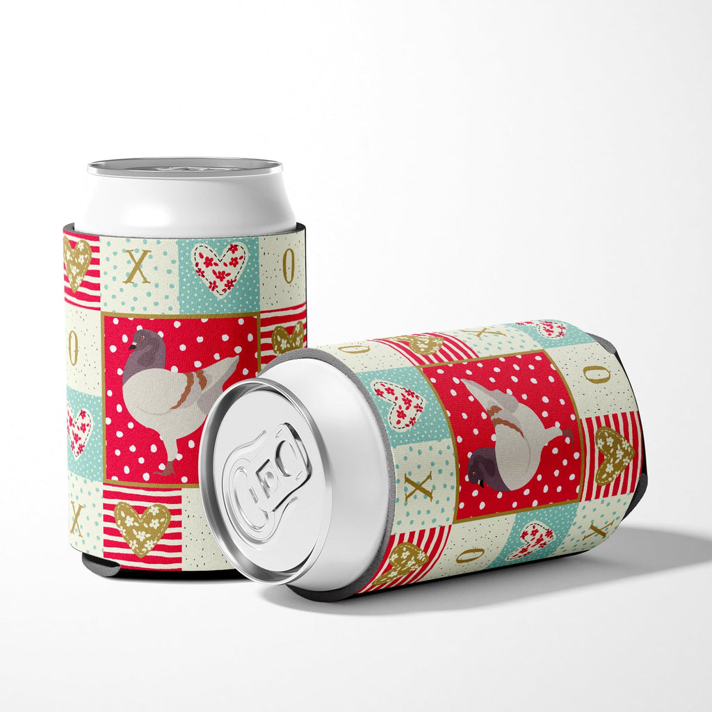 German Modena Pigeon Love Can or Bottle Hugger Cooler Sleeve for Standard 12 oz Cans, Insulated Foam Beer & Soda Can Hugger Reusable