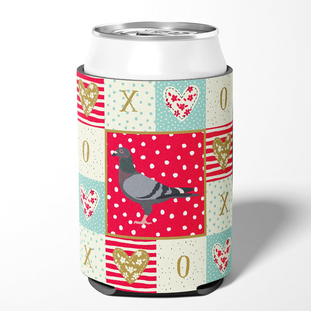 Racing Pigeon Love Can or Bottle Hugger Cooler Sleeve for Standard 12 oz Cans, Insulated Foam Beer & Soda Can Hugger Reusable