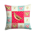 Golden Phoenix Quail Love Decorative Throw Pillow 14x14 Indoor Outdoor Accent Cushion, Fabric Cover with Insert for Sofa, Bed, Porch & Living Room