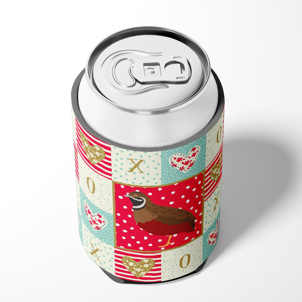 Chinese Painted or King Quail Love Can or Bottle Hugger Cooler Sleeve for Standard 12 oz Cans, Insulated Foam Beer & Soda Can Hugger Reusable
