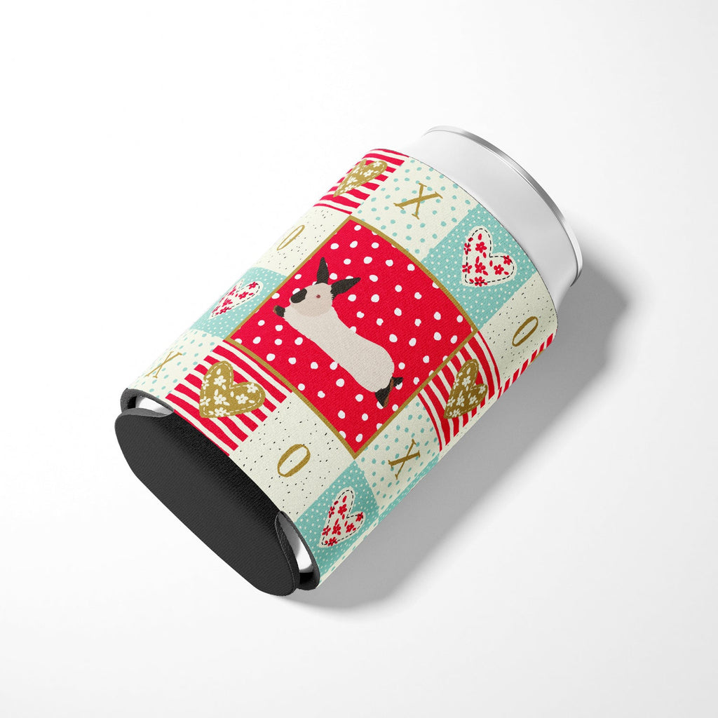 California White Rabbit Love Can or Bottle Hugger Cooler Sleeve for Standard 12 oz Cans, Insulated Foam Beer & Soda Can Hugger Reusable